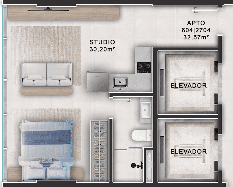 Planta 32,57 m²